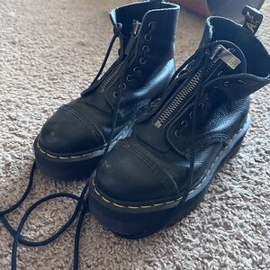 Dr Martens Sinclair Milled Nappa Leather Platform Boots